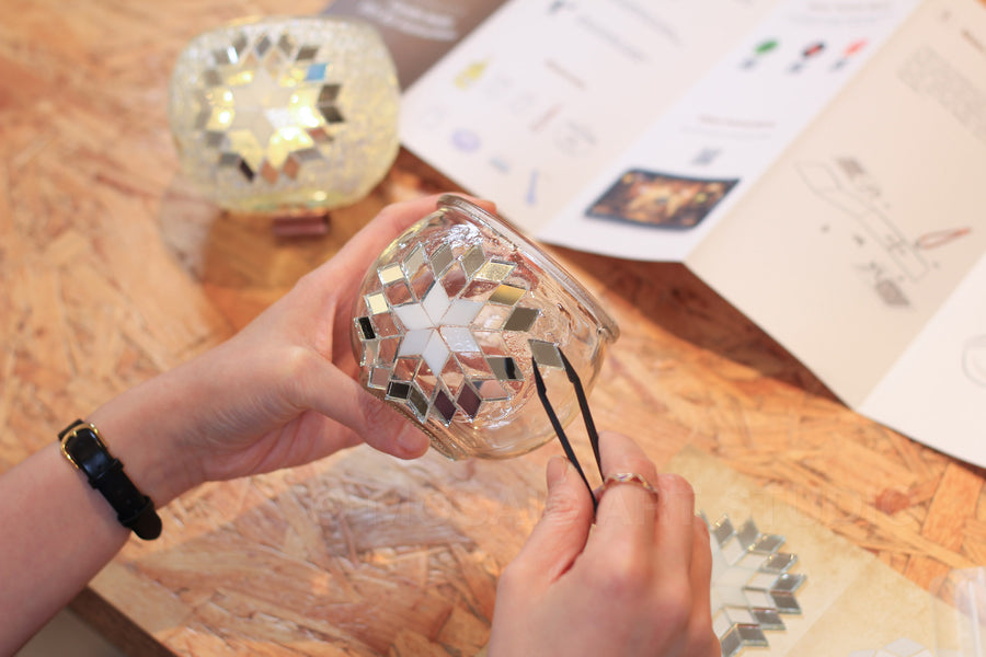 Mosaic Candle Holder DIY Home Kit "COTTON CASTLE"